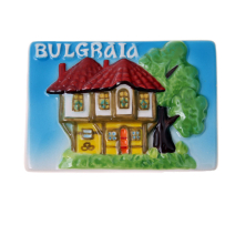 Керамичен магнит-чини  BG надпис,7х2СМ(12х288)