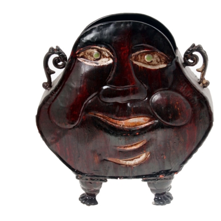 Metal Vase - Face,  28  cm. (1/10)